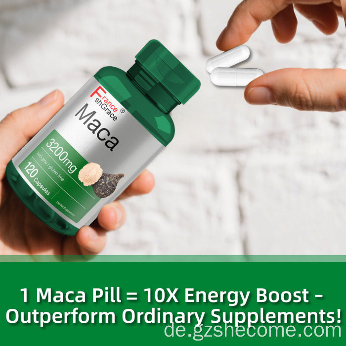 Organische Maca -Ergänzung Nicht -GVO -MACA -Wurzelkapseln